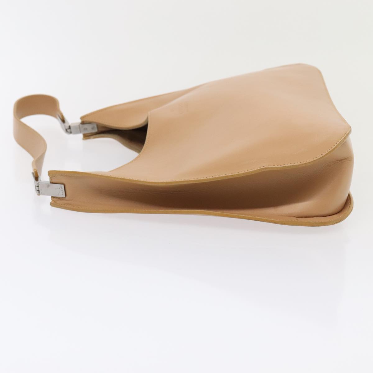 GUCCI Shoulder Bag Leather Beige Silver 001 3767 yk15054