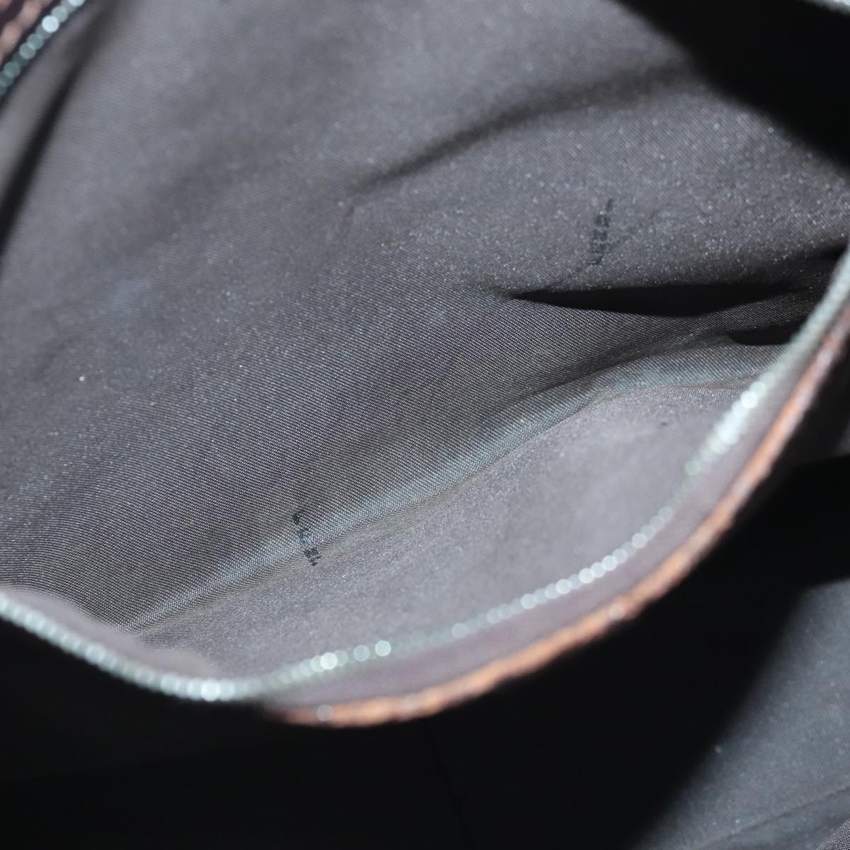 FENDI Zucca Canvas Tote Bag Brown Black gold yk15177