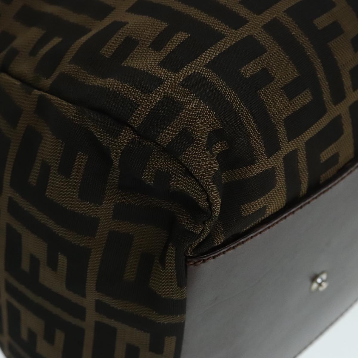 FENDI Zucca Canvas Boston Bag Brown yk15391