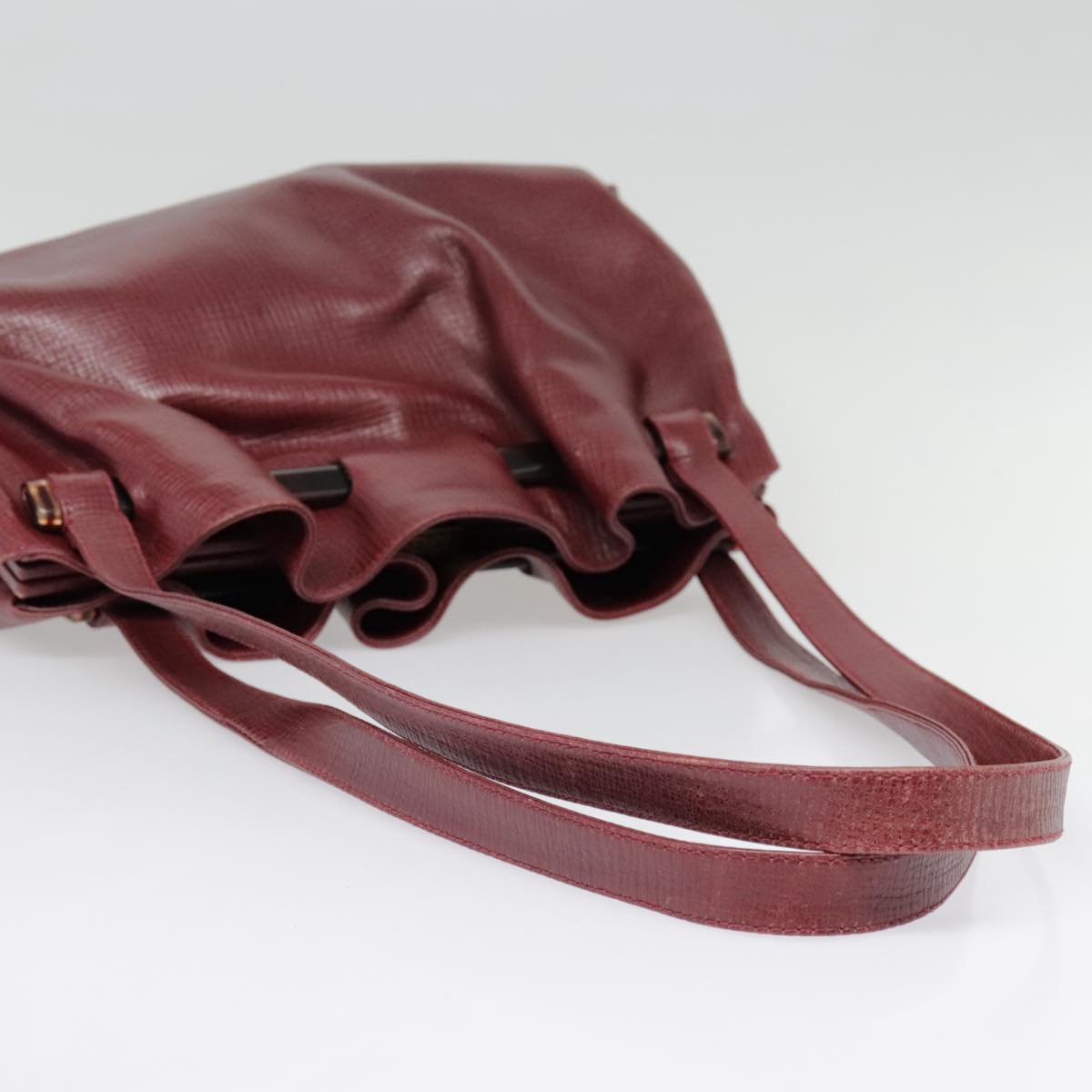 FENDI Shoulder Bag Leather Red yk15406