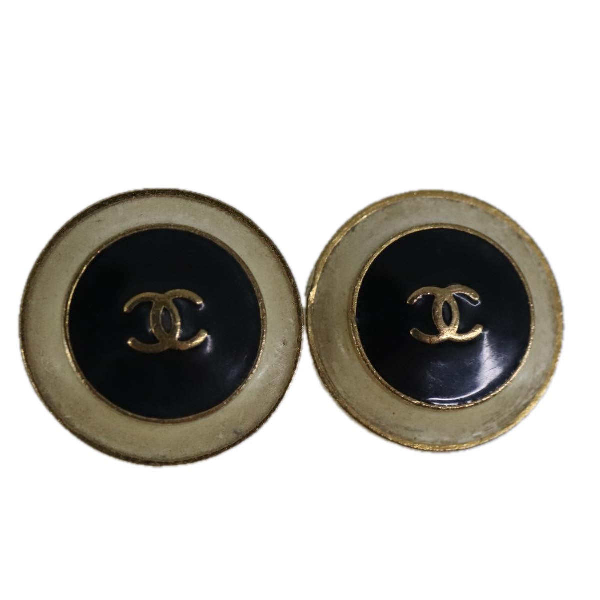 CHANEL COCO Mark Earring metal Gold CC yk15811
