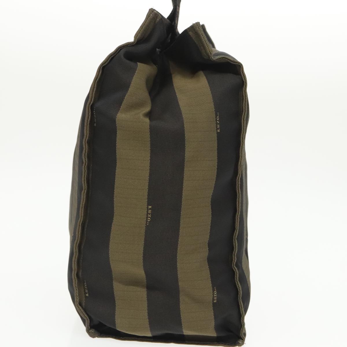 FENDI Pecan Canvas Hand Bag Brown Black yk15857