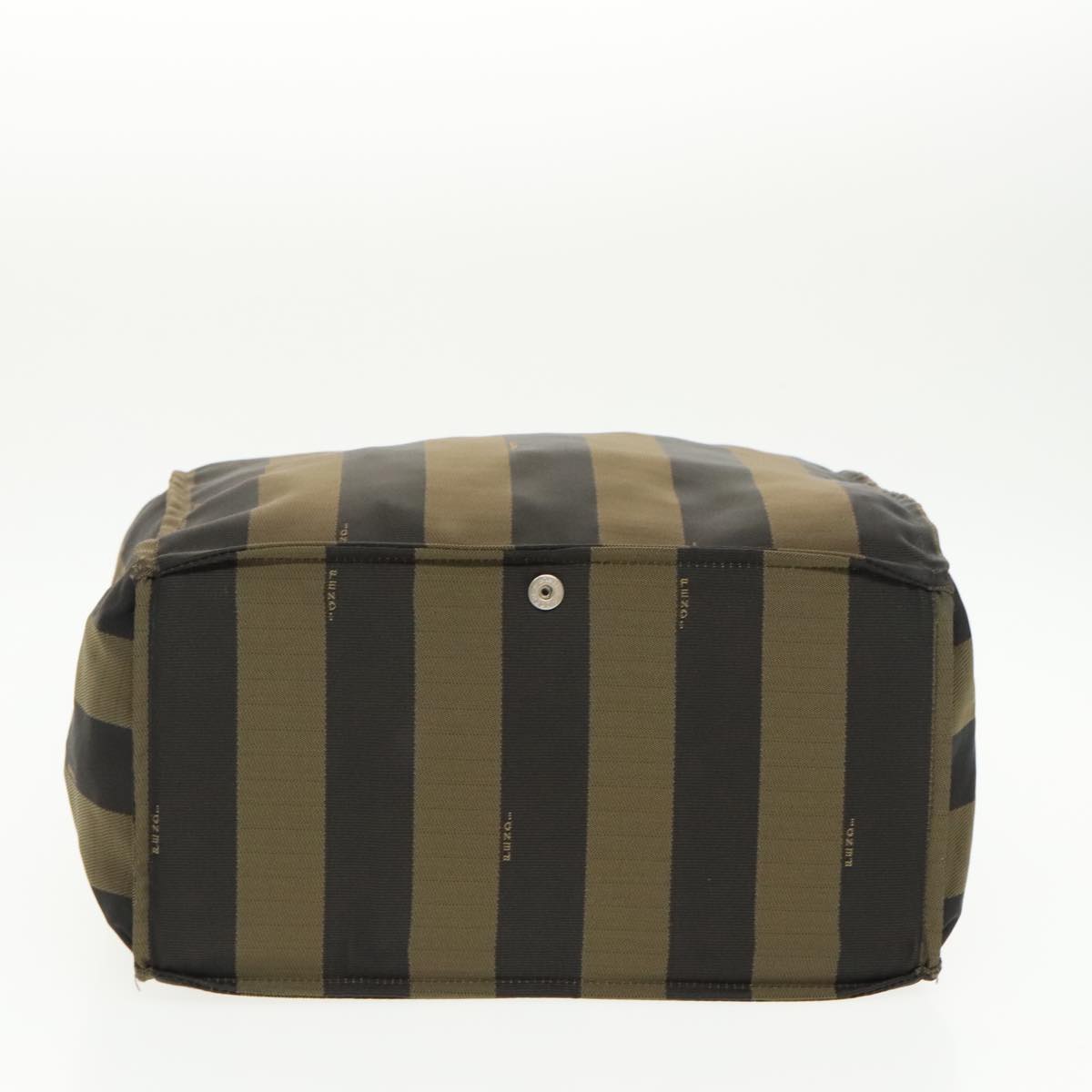FENDI Pecan Canvas Hand Bag Brown Black yk15857