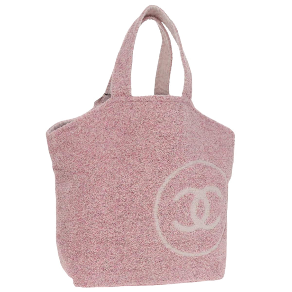 CHANEL COCO Mark Tote Bag pile Pink CC yk15863A