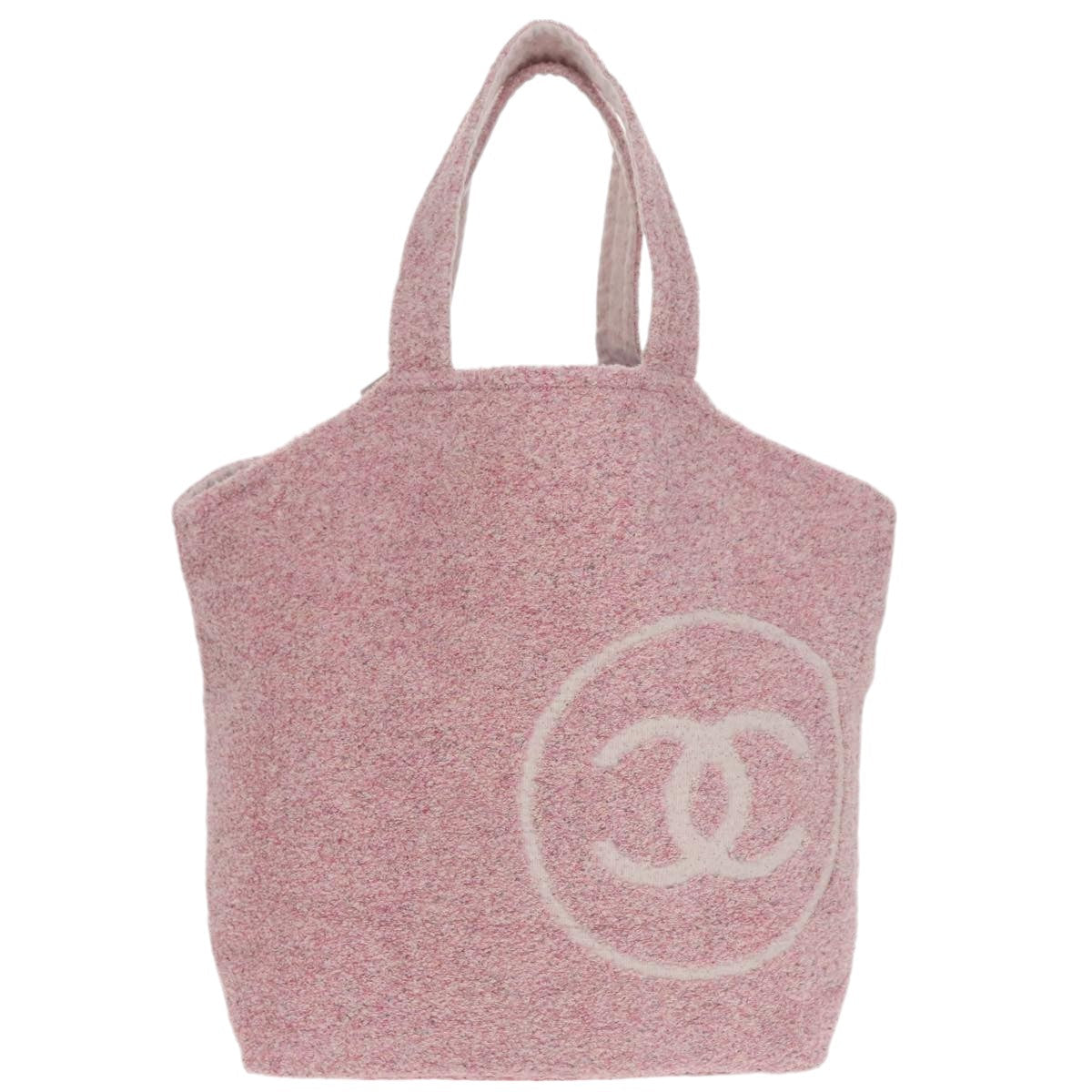 CHANEL COCO Mark Tote Bag pile Pink CC yk15863A