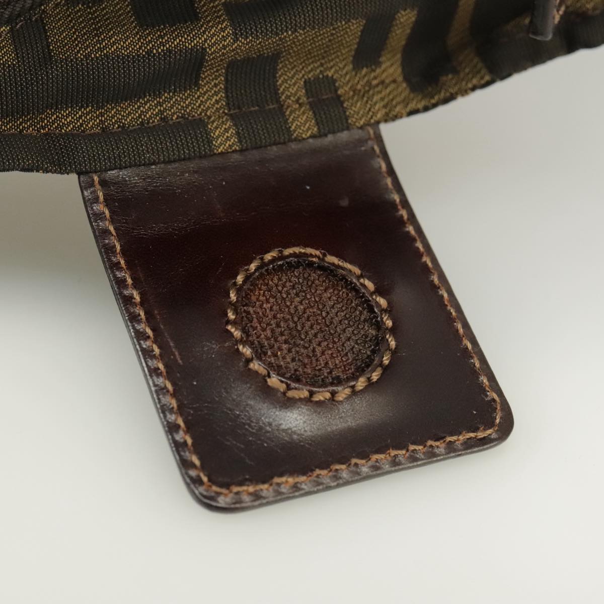FENDI Zucca Canvas Pouch Brown Black yk15922