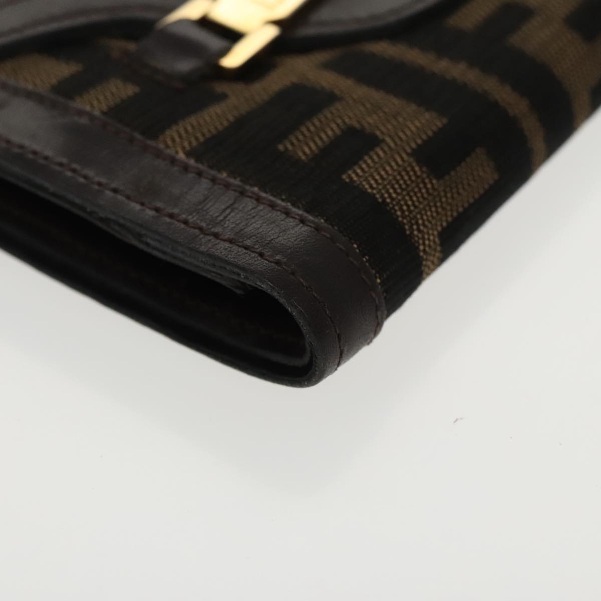 FENDI Zucca Canvas Wallet Black Brown yk16013