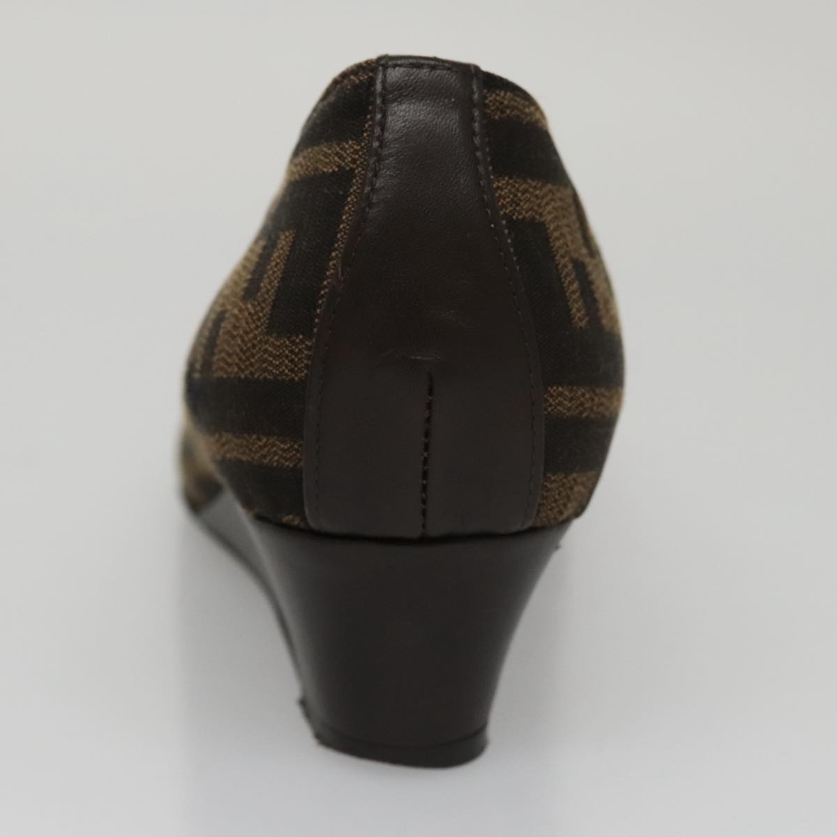 FENDI Zucca Canvas Pumps 37 pumps Brown Black Gold yk16020