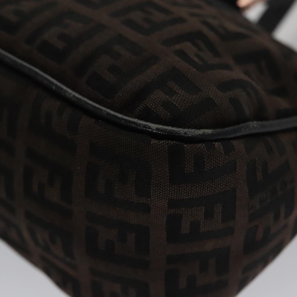 FENDI Zucchino Canvas Hand Bag Brown yk16172
