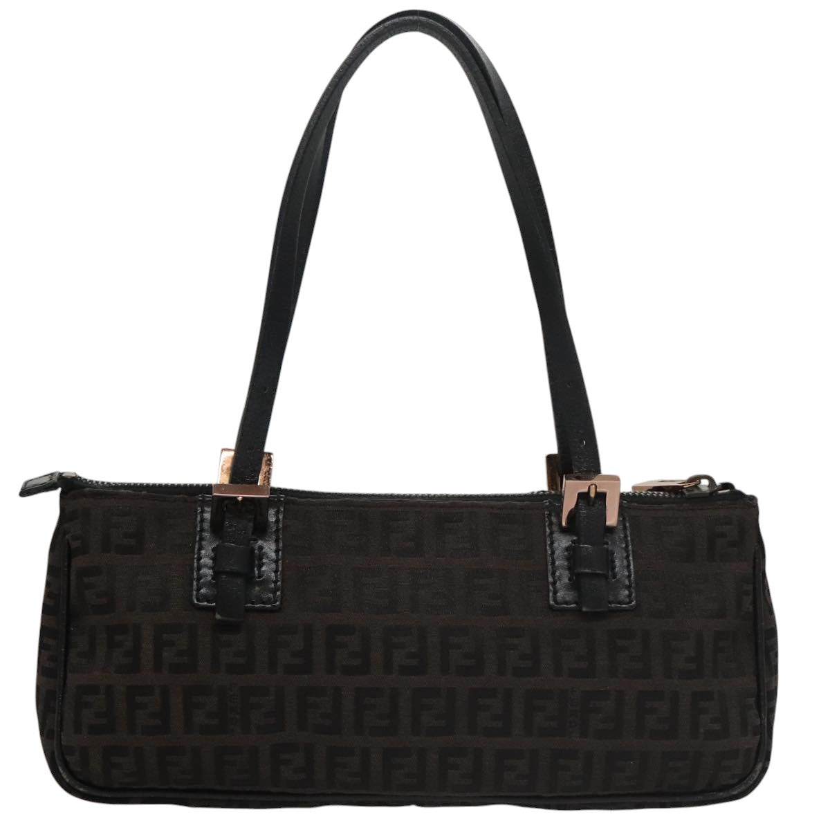 FENDI Zucchino Canvas Hand Bag Brown yk16172
