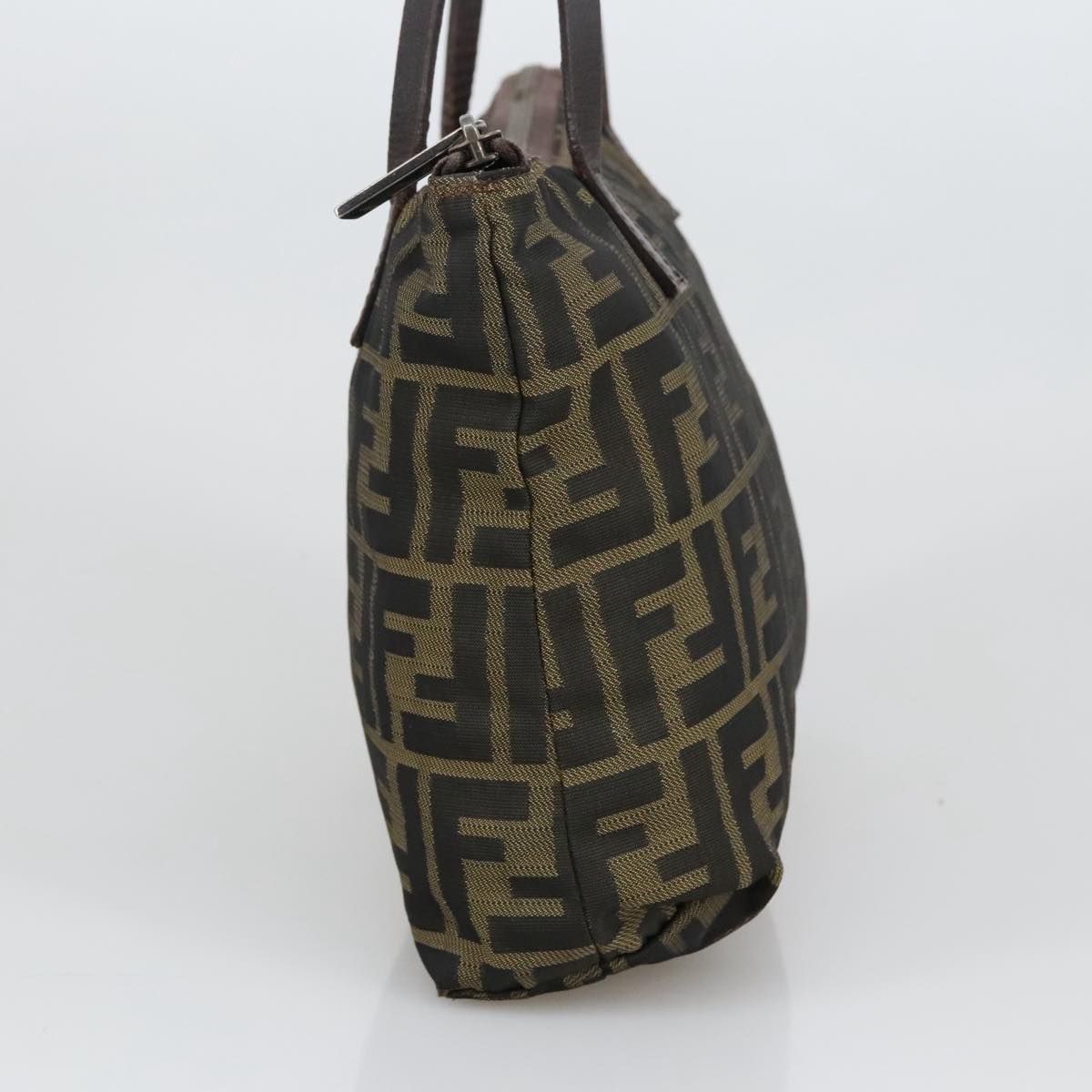 FENDI Zucca Canvas Tote Bag Brown Black yk16182