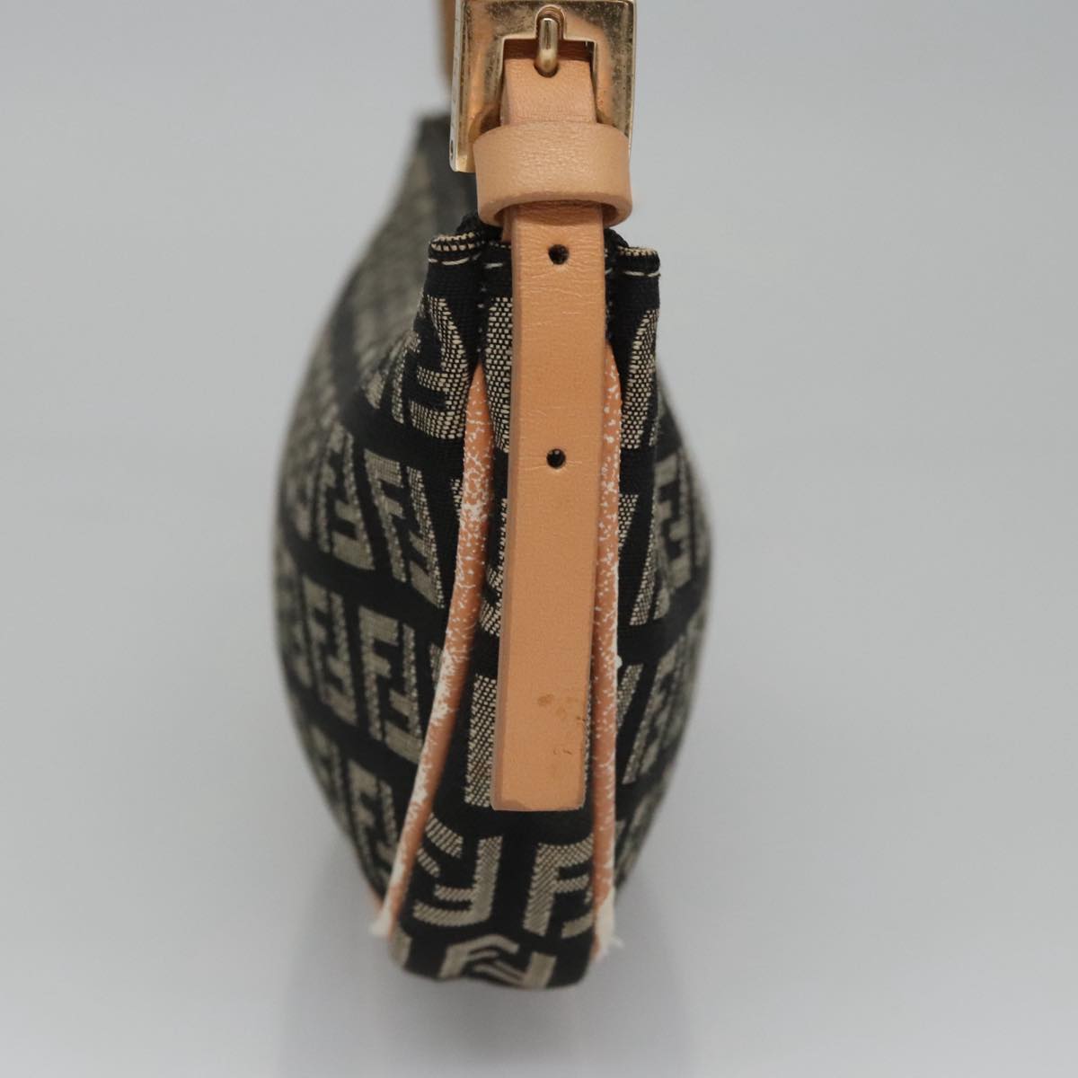 FENDI Zucchino Canvas Accessory Pouch Black yk17236