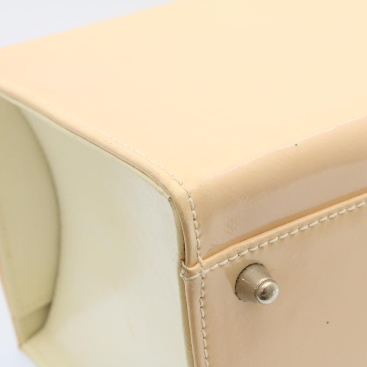 FENDI 2Way Shoulder Bag Hand Bag Enamel Beige yk3458