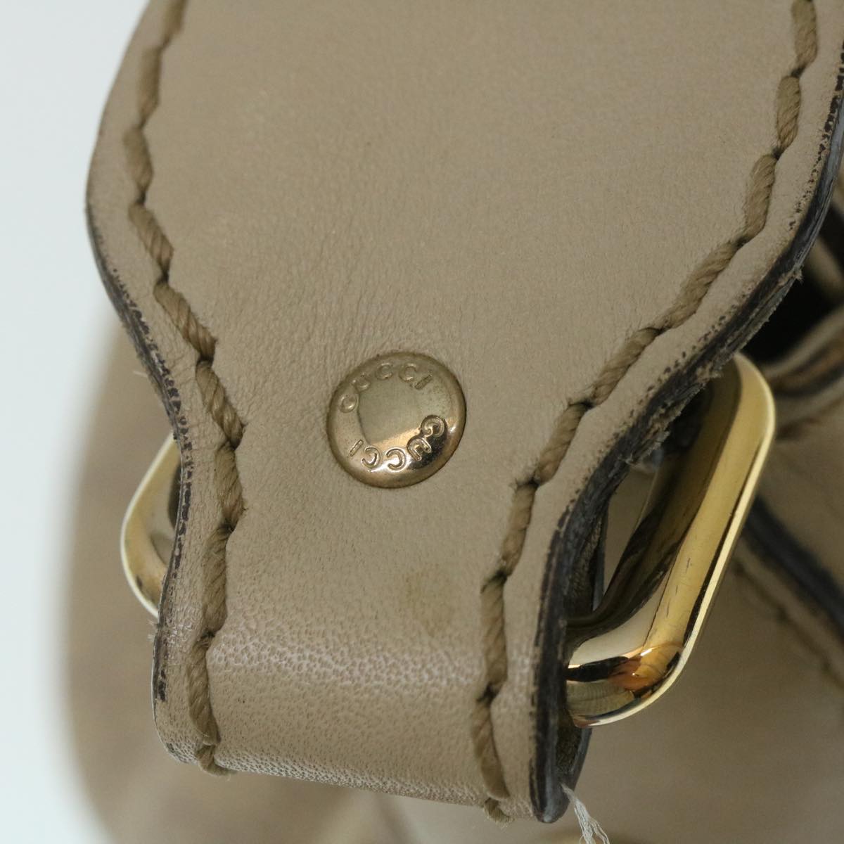 GUCCI Guccissima Shoulder Bag Leather White yk4024
