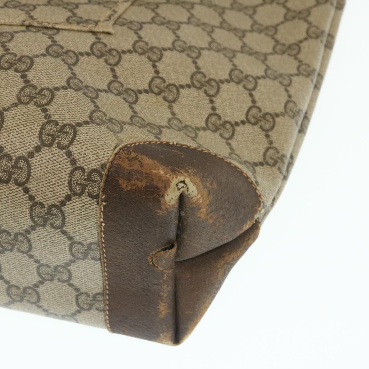 GUCCI Web Sherry Line GG Canvas Tote Bag Beige Red Green yk4045