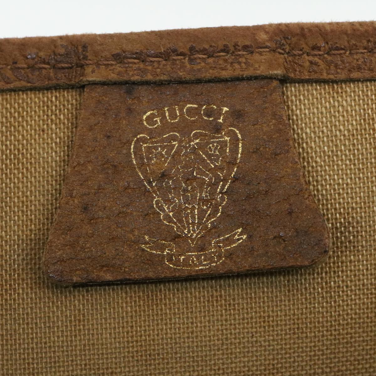 GUCCI Web Sherry Line GG Canvas Tote Bag Beige Red Green yk4045