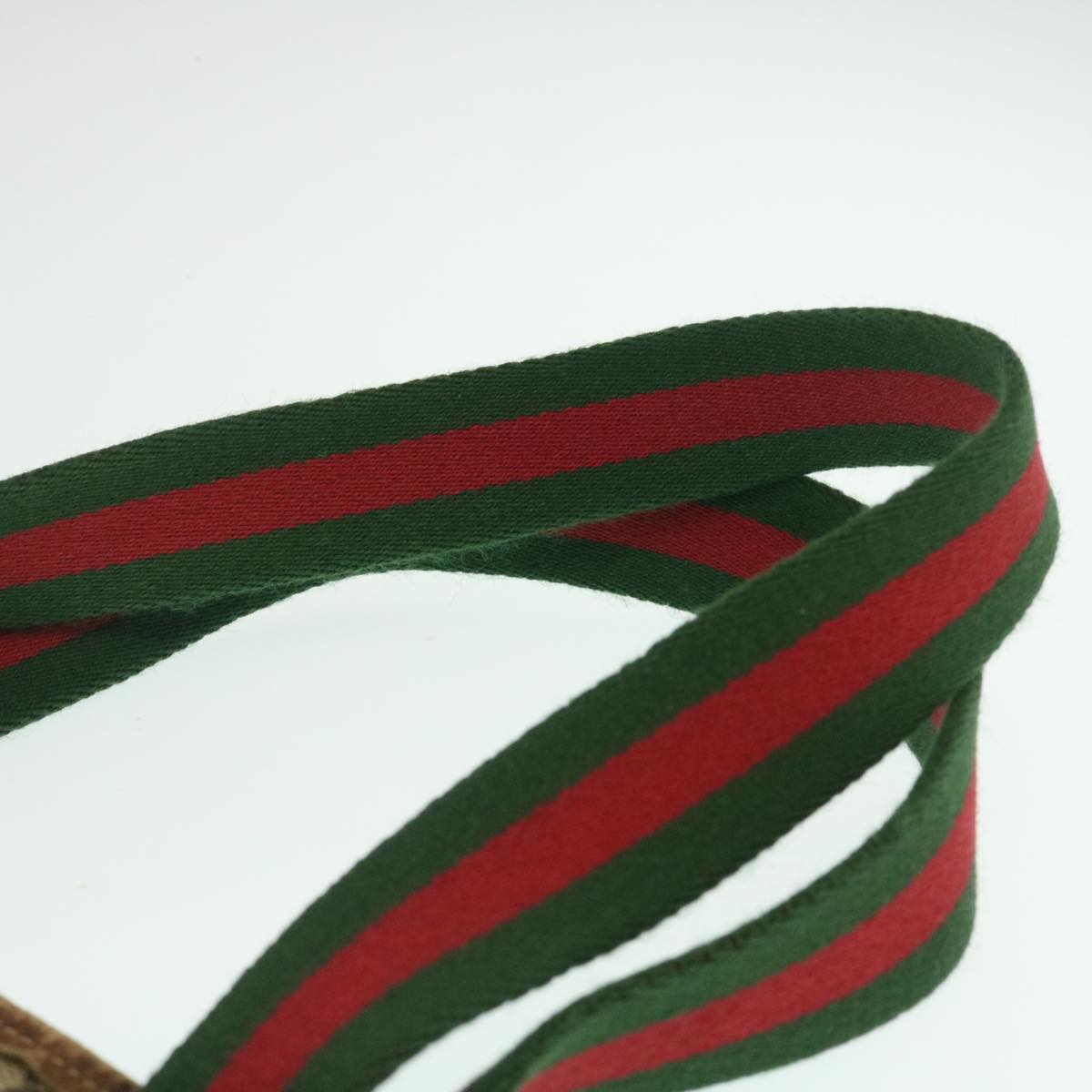 GUCCI Web Sherry Line GG Canvas Tote Bag Beige Red Green yk4045