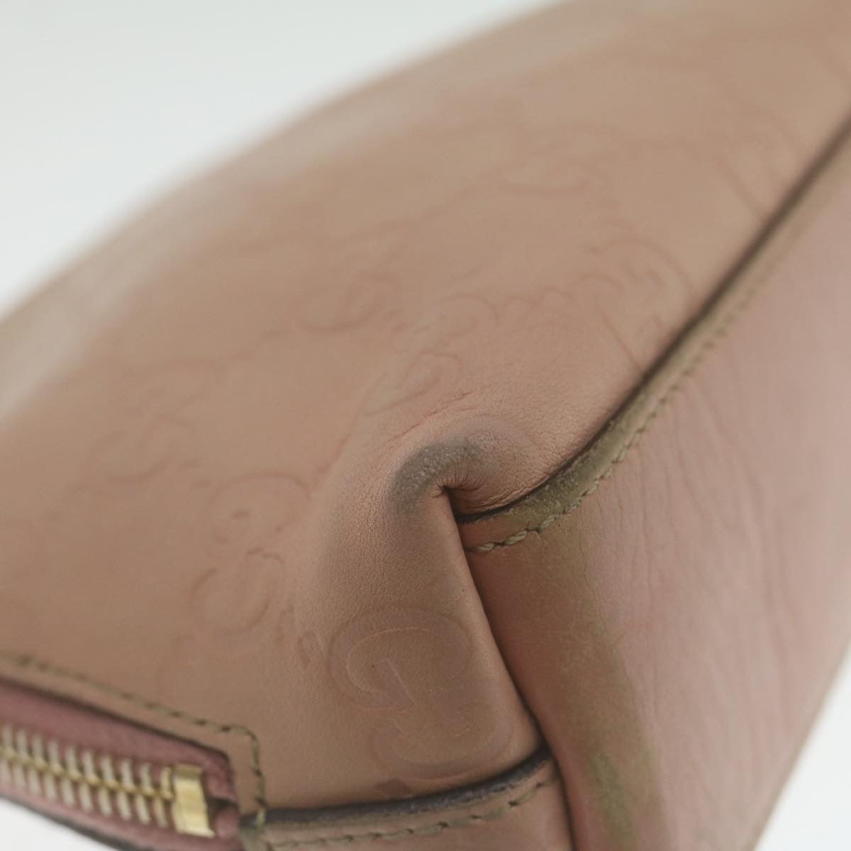 GUCCI GuccissimaLeather GG Canvas Cosmetic Pouch Pink yk4172