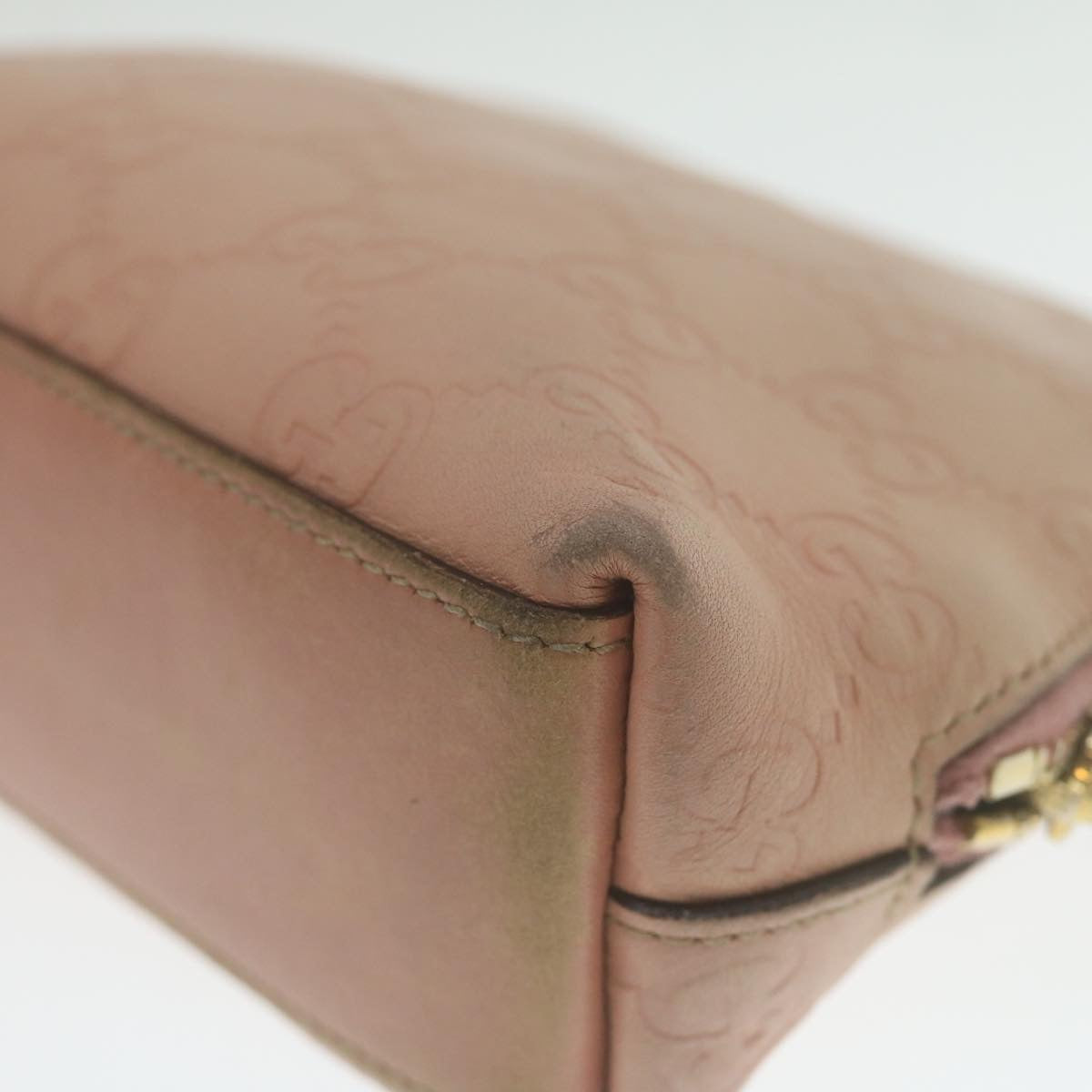 GUCCI GuccissimaLeather GG Canvas Cosmetic Pouch Pink yk4172