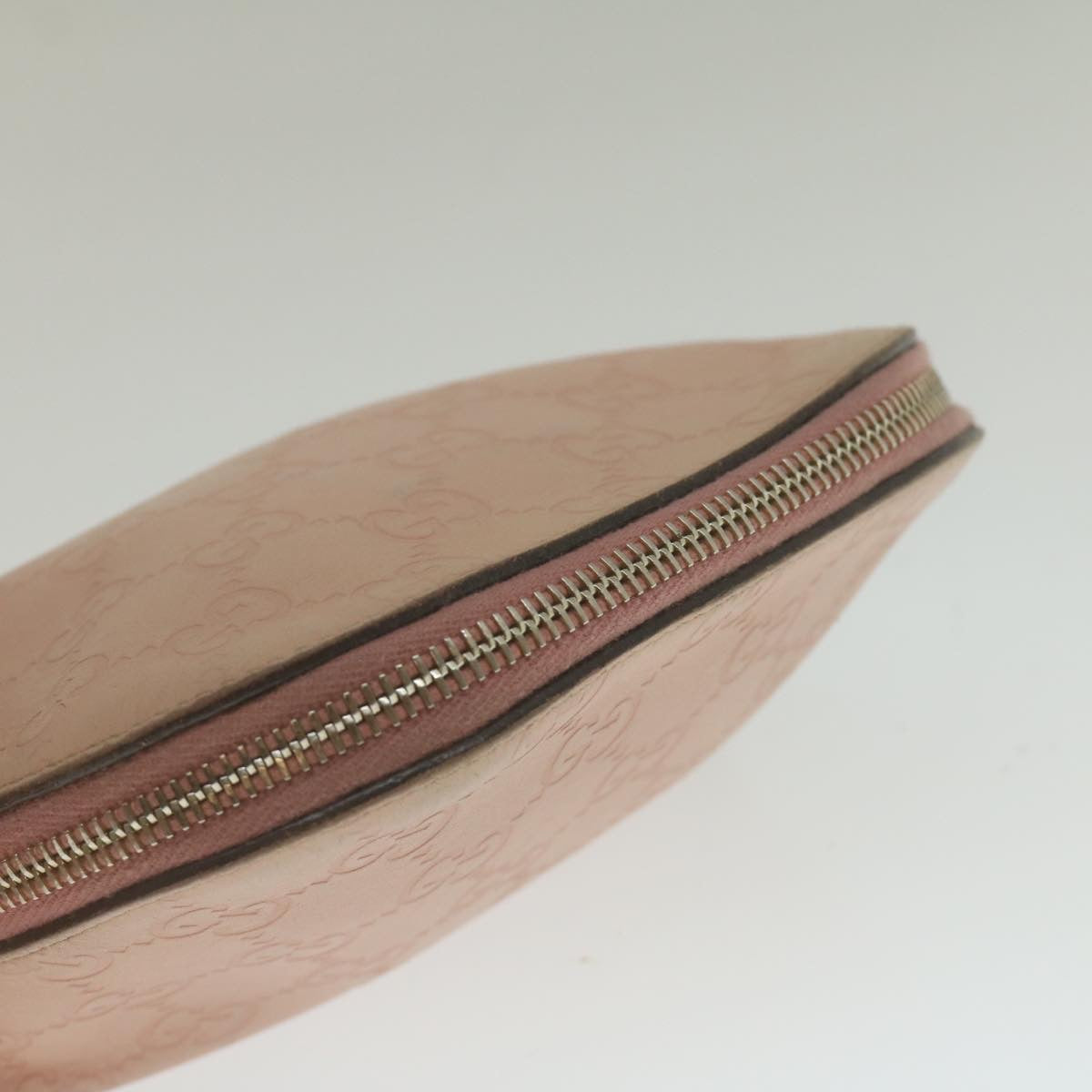 GUCCI GuccissimaLeather GG Canvas Cosmetic Pouch Pink yk4172