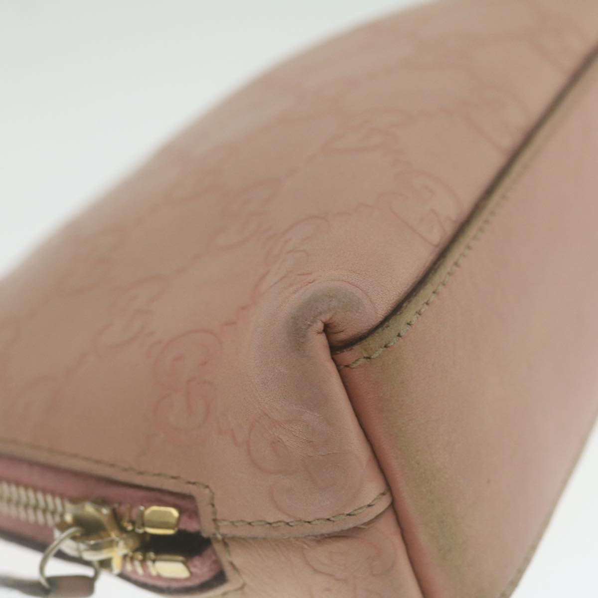 GUCCI GuccissimaLeather GG Canvas Cosmetic Pouch Pink yk4172