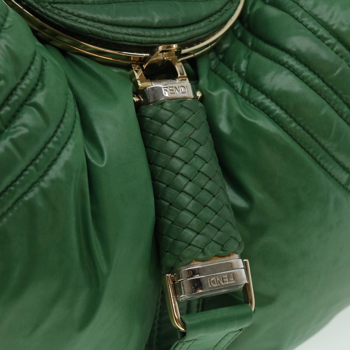 FENDI Moncler Spy Bag Shoulder Bag Nylon Green yk4770