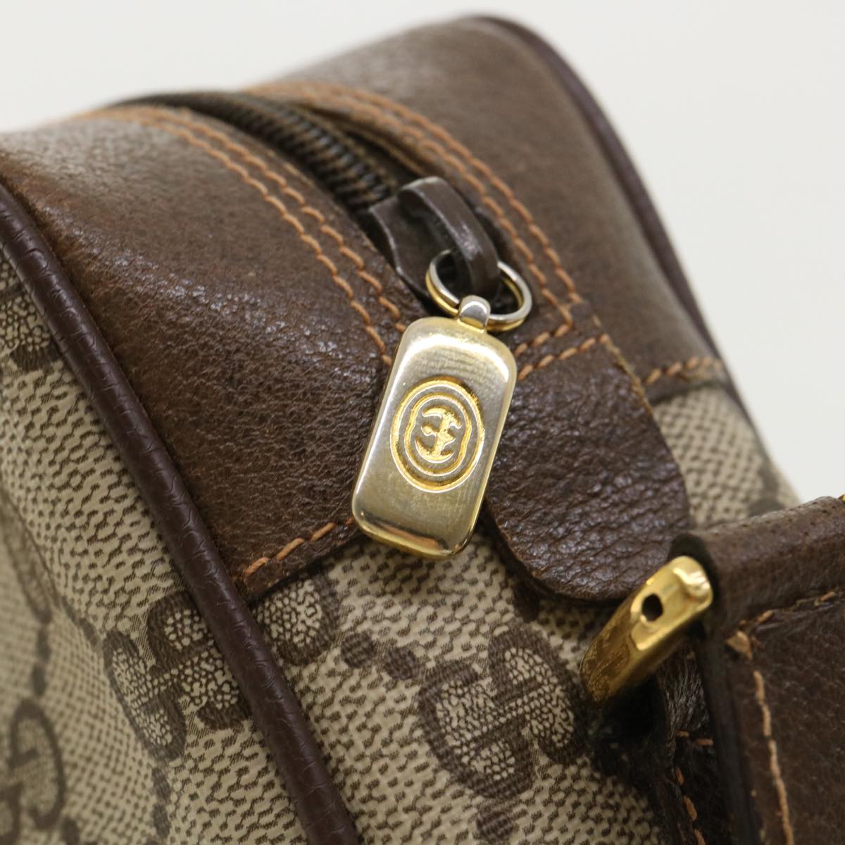 GUCCI GG Canvas Web Sherry Line Shoulder Bag Beige Red Green yk5362