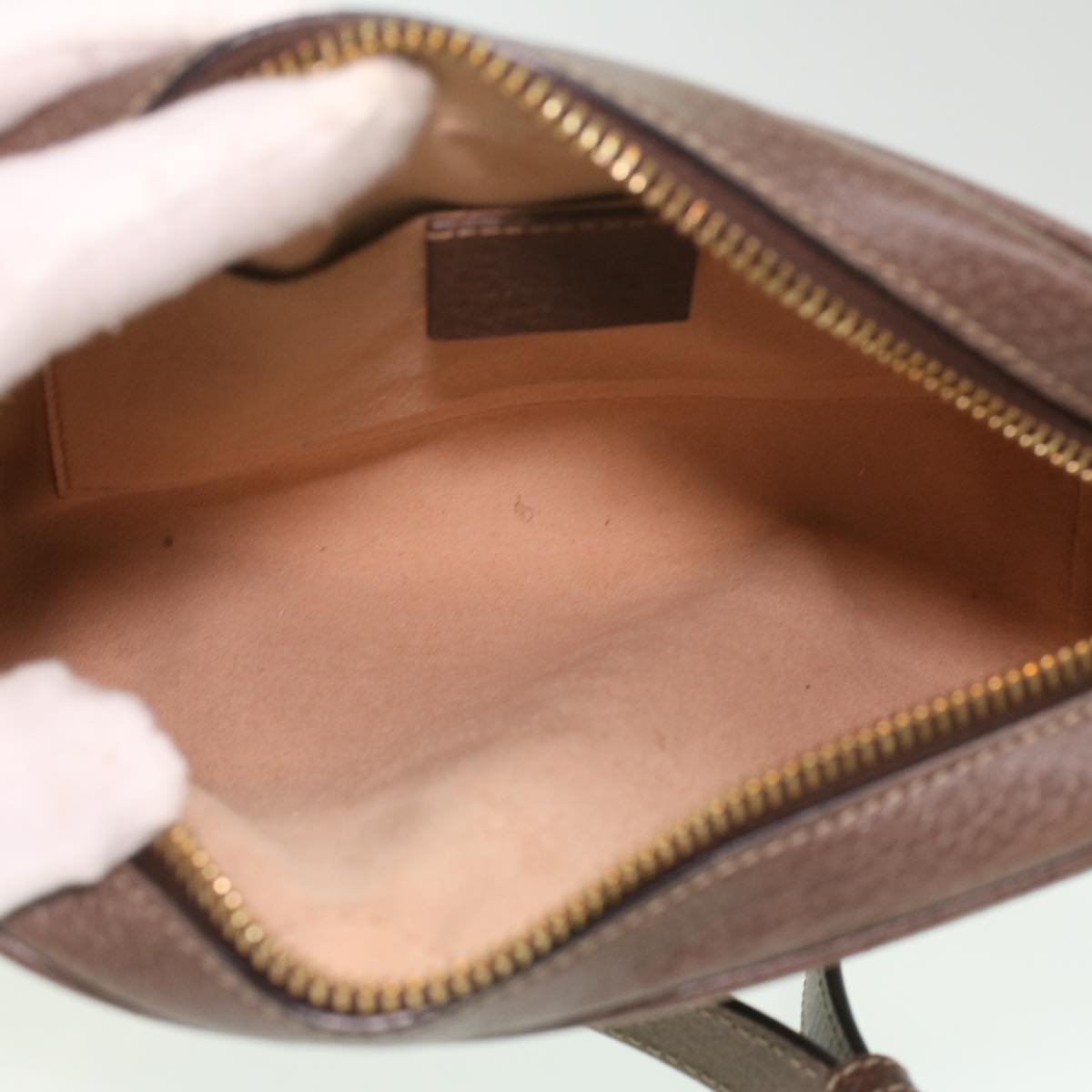 GUCCI Web Sherry Line GG Canvas Shoulder Bag PVC Leather 517350 yk5636