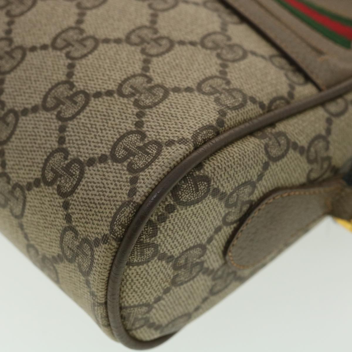 GUCCI GG Canvas Web Sherry Line Shoulder Bag Beige Red 56.02.087 yk5885B