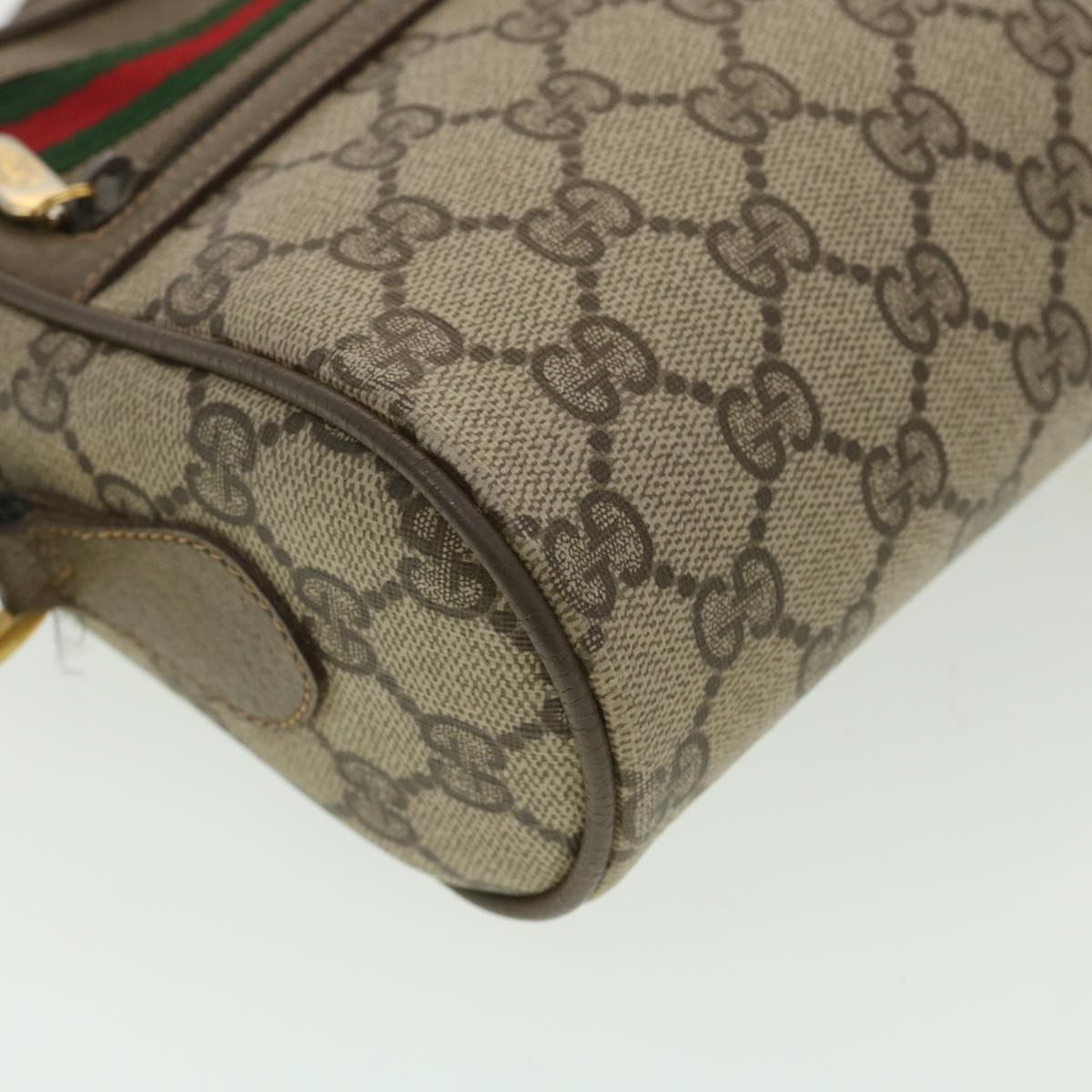 GUCCI GG Canvas Web Sherry Line Shoulder Bag Beige Red 56.02.087 yk5885B
