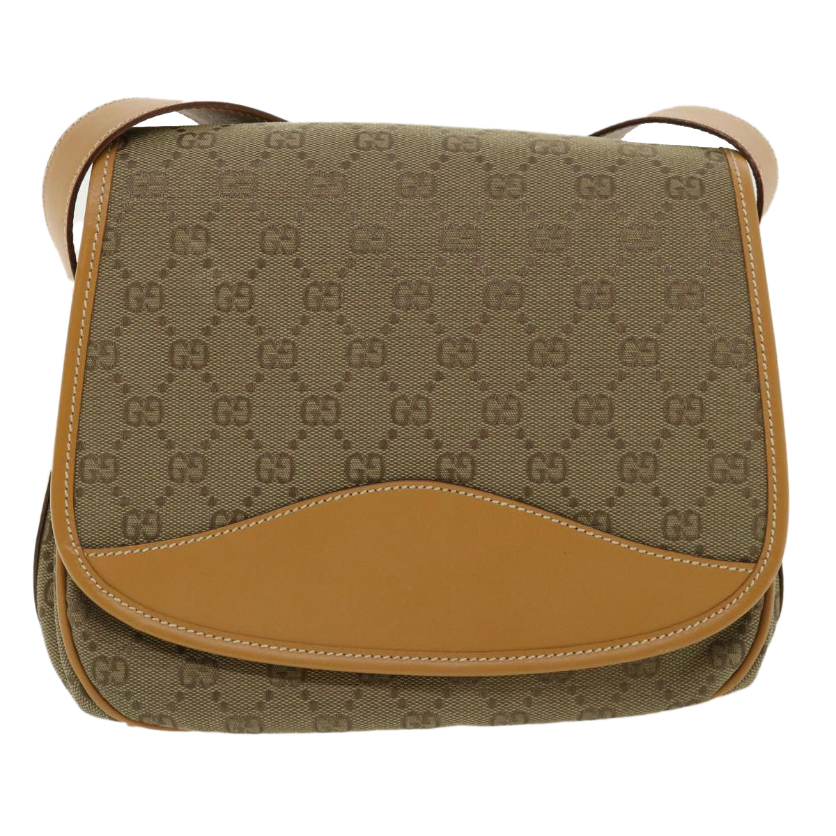 GUCCI GG Canvas Shoulder Bag Beige yk5899
