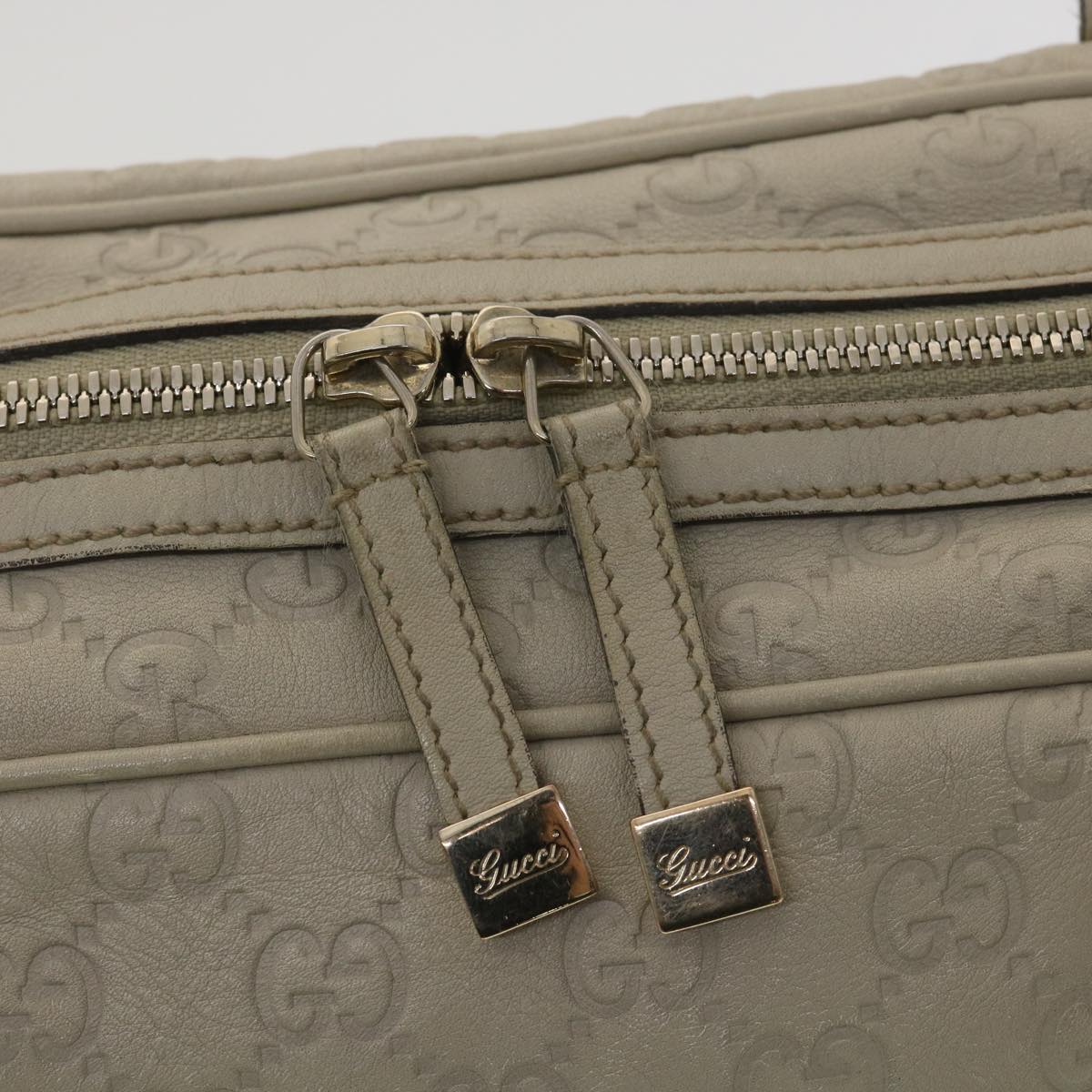 GUCCI Shima Shoulder Bag Leather White 161720 yk6036