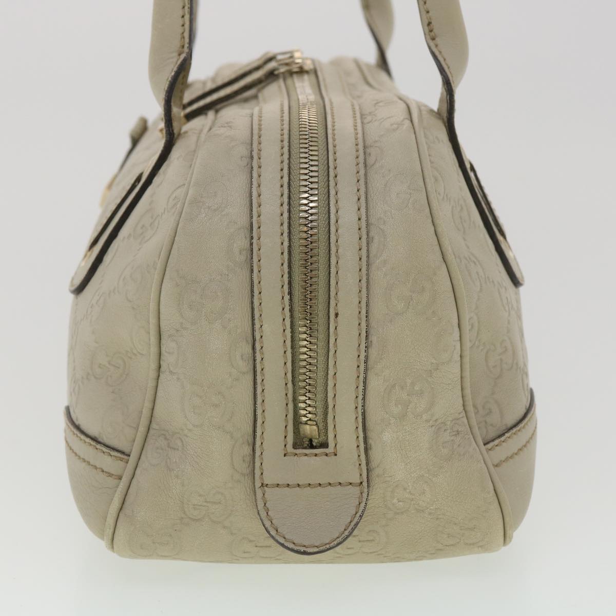 GUCCI Shima Shoulder Bag Leather White 161720 yk6036