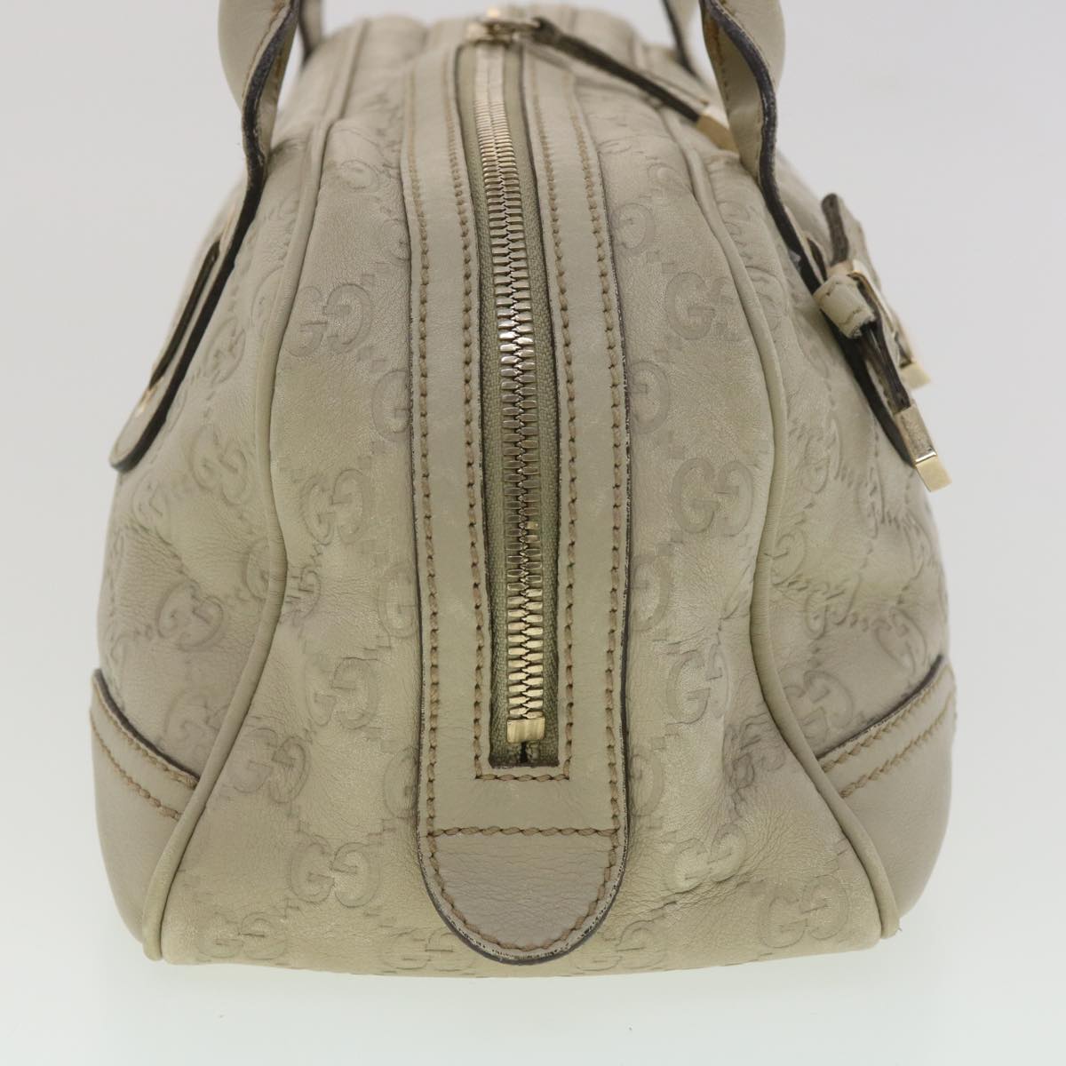 GUCCI Shima Shoulder Bag Leather White 161720 yk6036