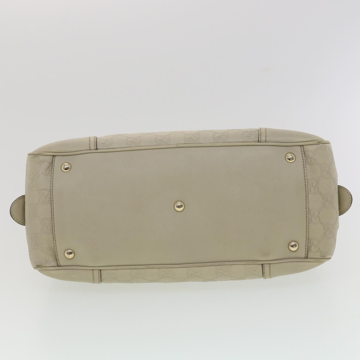 GUCCI Shima Shoulder Bag Leather White 161720 yk6036