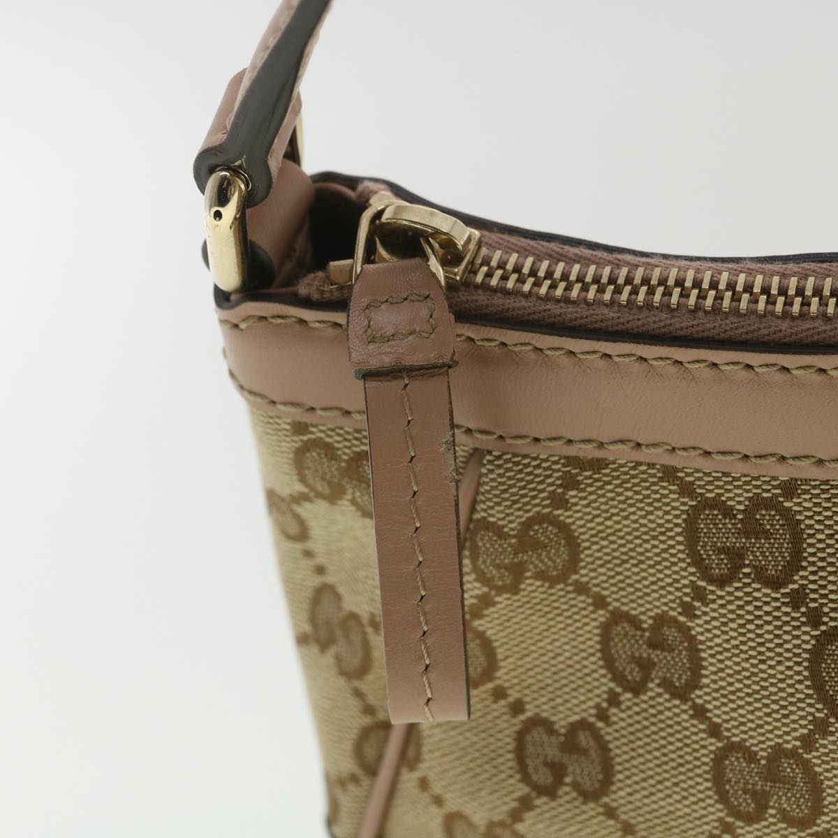 GUCCI GG Canvas Shoulder Bag Beige Pink 269893 yk6061