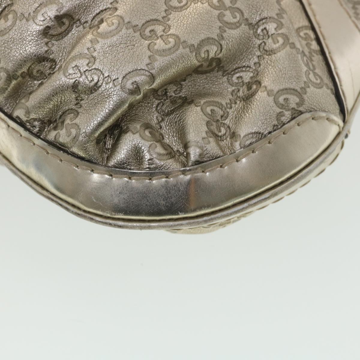 GUCCI Shima Shoulder Bag Leather Champagne Gold 189885 yk6071