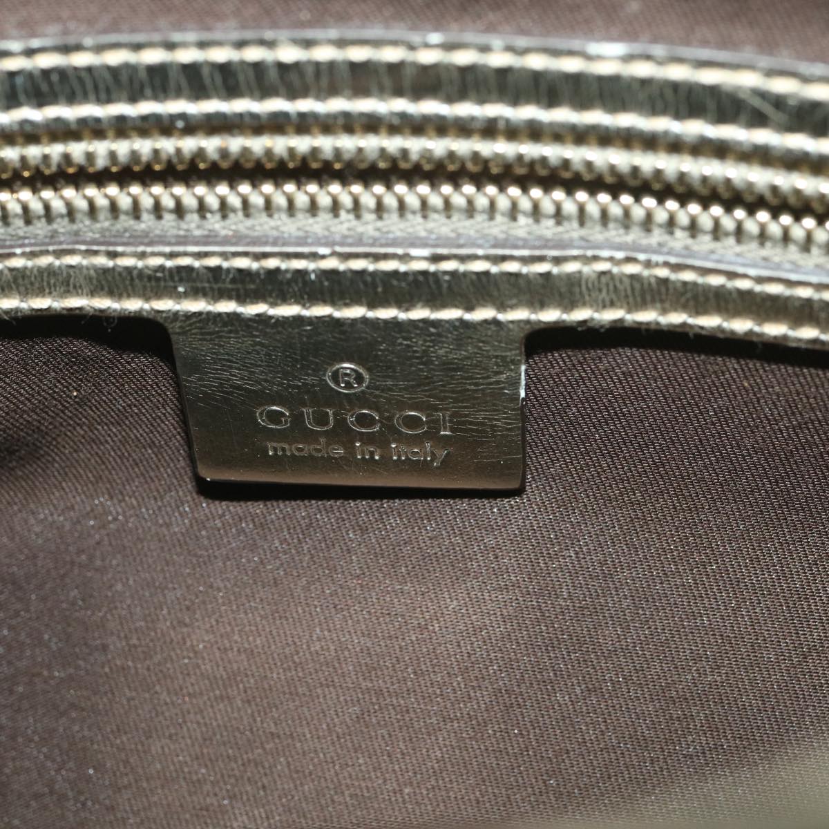 GUCCI Shima Shoulder Bag Leather Champagne Gold 189885 yk6071