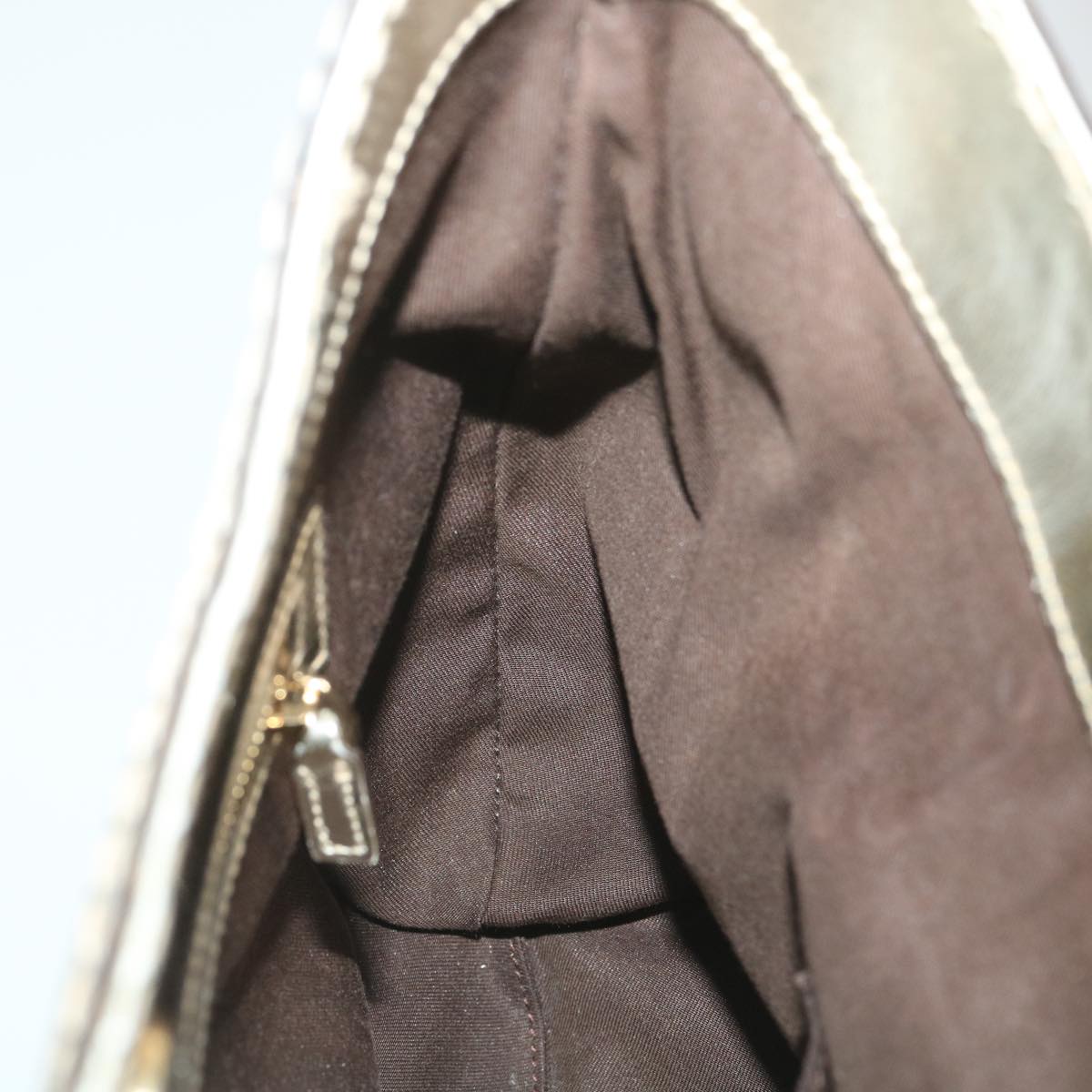 GUCCI Shima Shoulder Bag Leather Champagne Gold 189885 yk6071