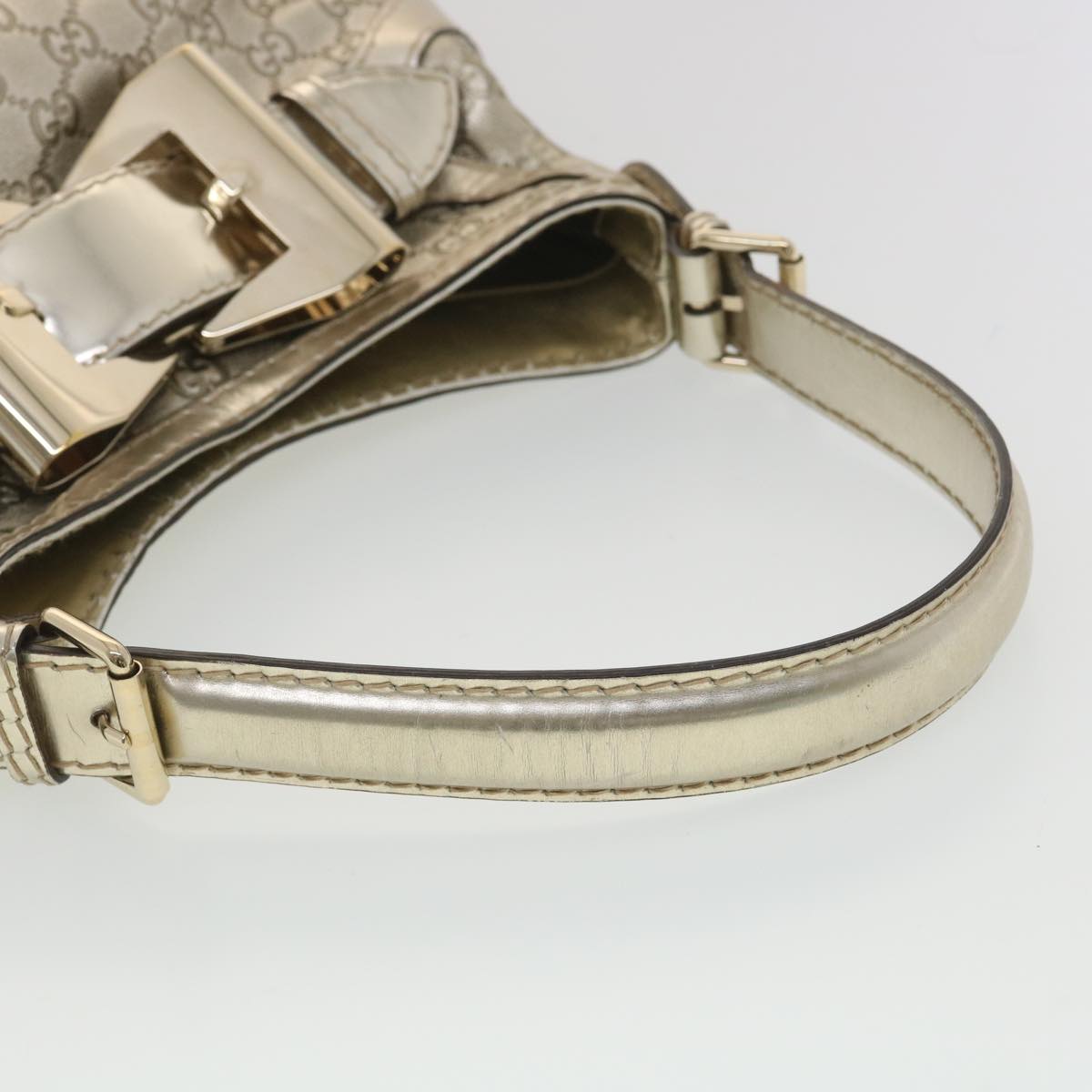 GUCCI Shima Shoulder Bag Leather Champagne Gold 189885 yk6071