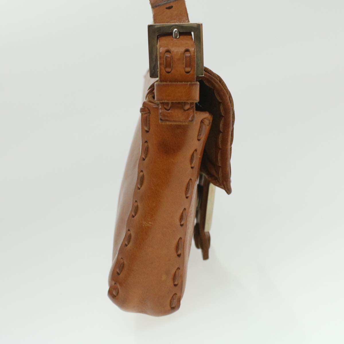 FENDI Mamma Baguette Shoulder Bag Leather Brown 3686/26424/099 yk6079