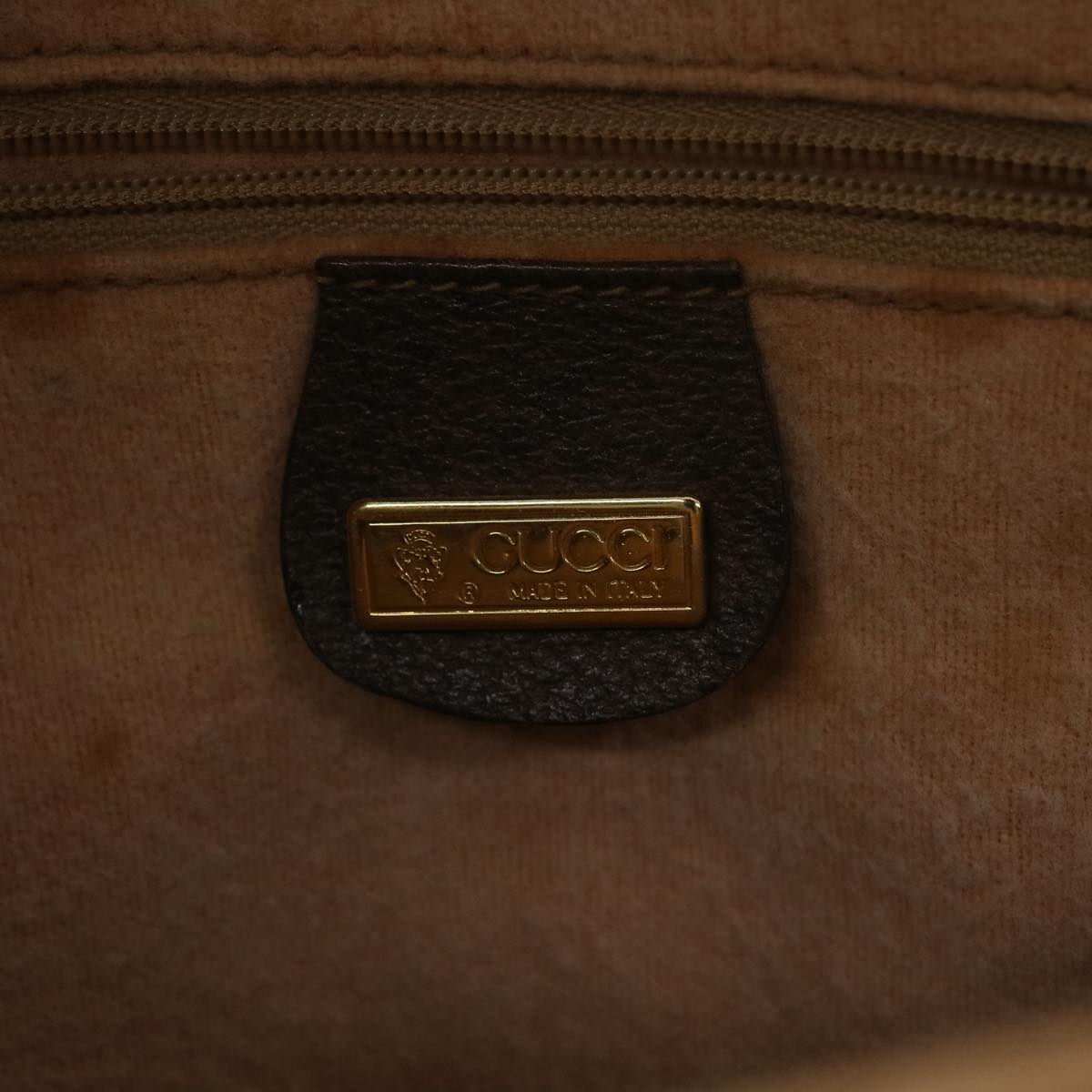 GUCCI Web Sherry Line GG Canvas Shoulder Bag PVC Leather Beige Green yk6091