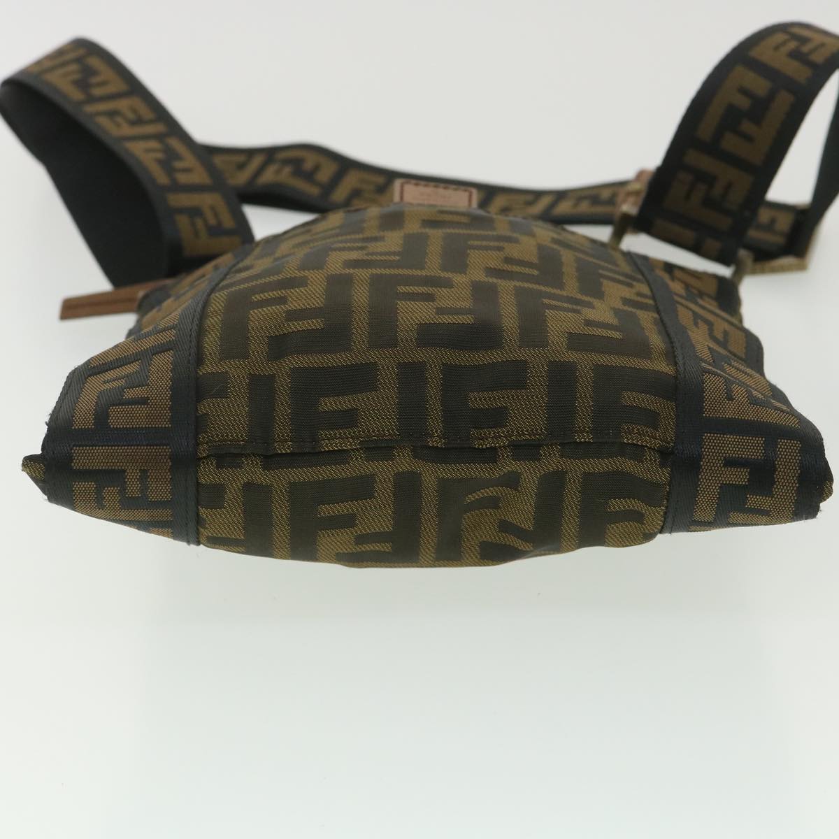 FENDI Zucca Canvas Shoulder Bag Nylon Brown yk6092