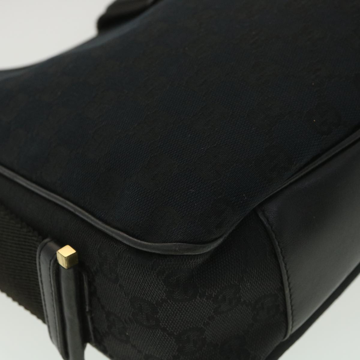 GUCCI GG Canvas Jackie Shoulder Bag Black 92735 yk6103