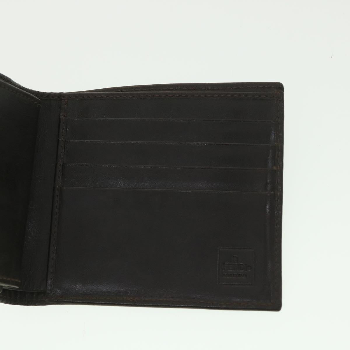 FENDI Zucca Canvas Wallet Black Brown yk6120