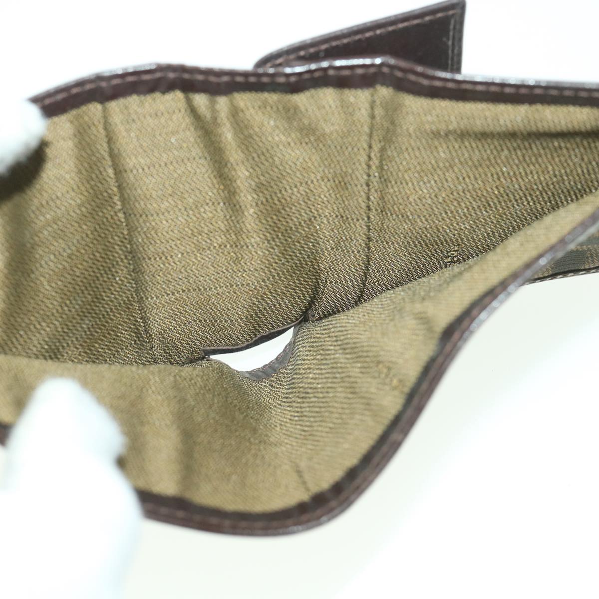 FENDI Zucca Canvas Wallet Black Brown yk6120