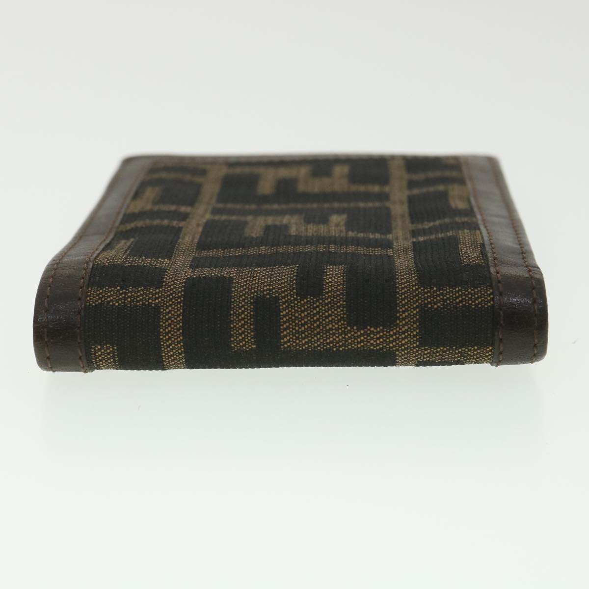 FENDI Zucca Canvas Wallet Black Brown yk6120