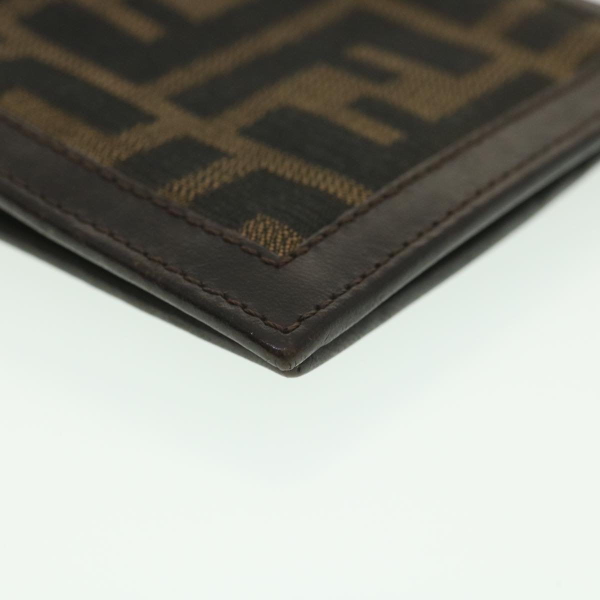 FENDI Zucca Canvas Wallet Black Brown yk6120