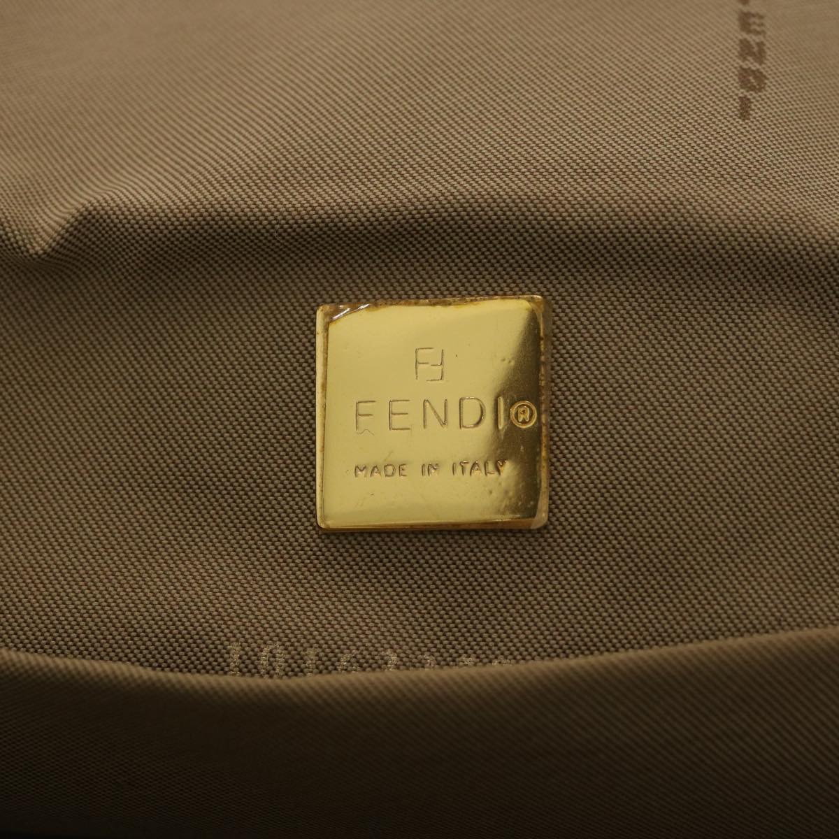 FENDI Zucchino Canvas Hand Bag Blue yk6199B
