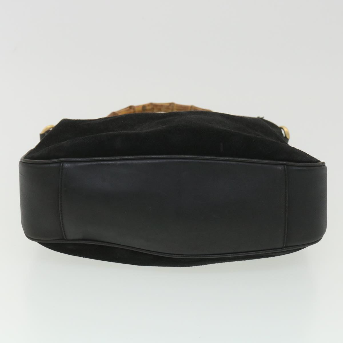 GUCCI Bamboo Hand Bag Suede 2way Black 001.3444.1638 yk6212B
